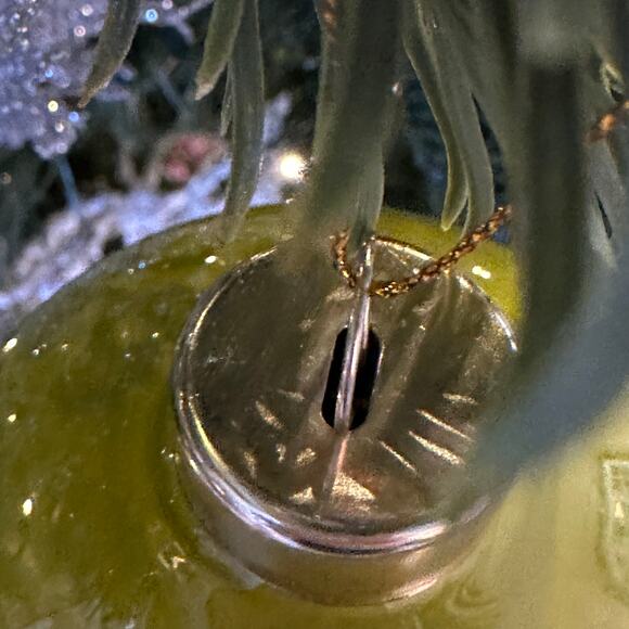 T initial Glass ornament monogram green red gold IN BOX NEW "T" Christmas - Picture 7 of 12